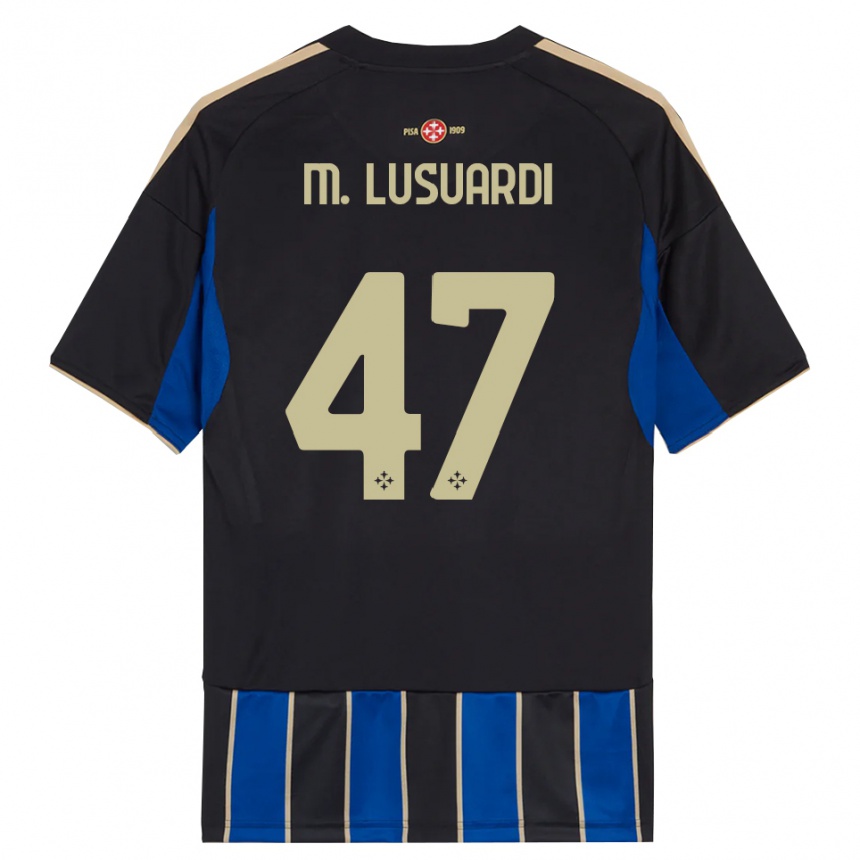 נשים כדורגל Mateus Lusuardi #47 שחור כחול ג'רזי ביתית 2025/26