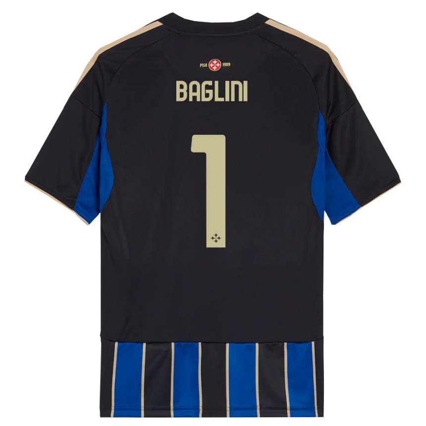 נשים כדורגל Giacomo Baglini #1 שחור כחול ג'רזי ביתית 2025/26