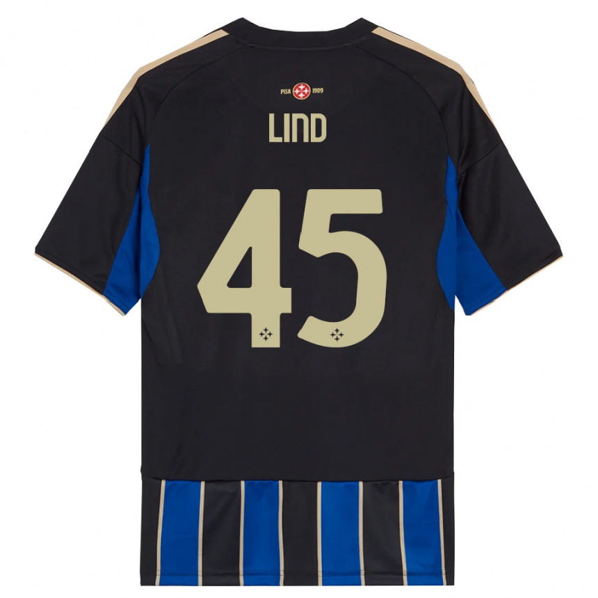 נשים כדורגל אלכסנדר לינד #45 שחור כחול ג'רזי ביתית 2025/26