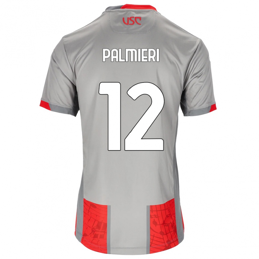 נשים כדורגל Cristian Palmieri #12 אדום אפור ג'רזי ביתית 2025/26