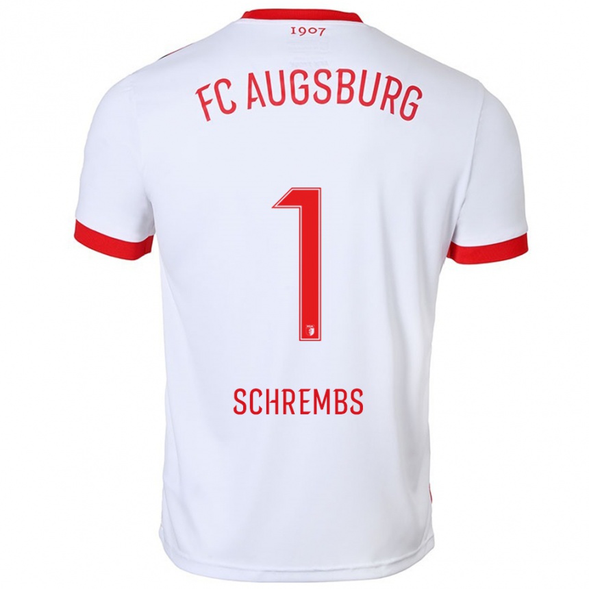 נשים כדורגל Luis Schrembs #1 לבן אדום ג'רזי ביתית 2025/26