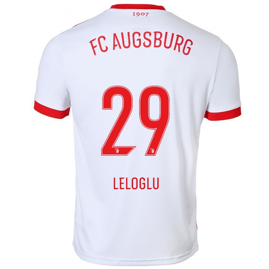 נשים כדורגל Aras Leloglu #29 לבן אדום ג'רזי ביתית 2025/26
