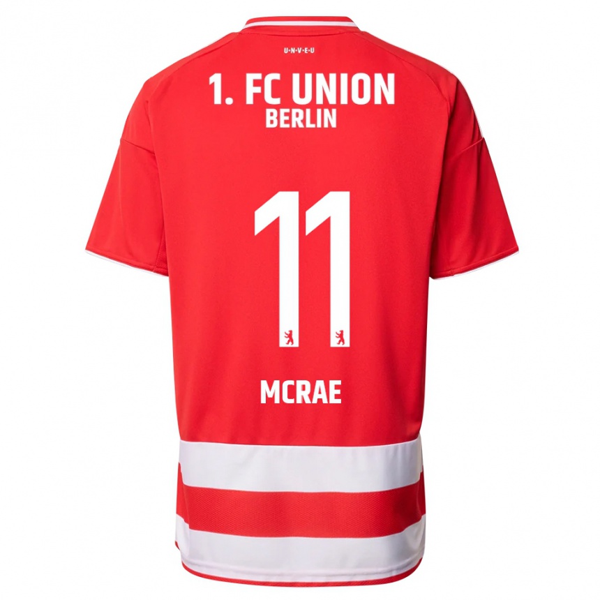 נשים כדורגל Dylan Mcrae #11 אדום לבן ג'רזי ביתית 2025/26