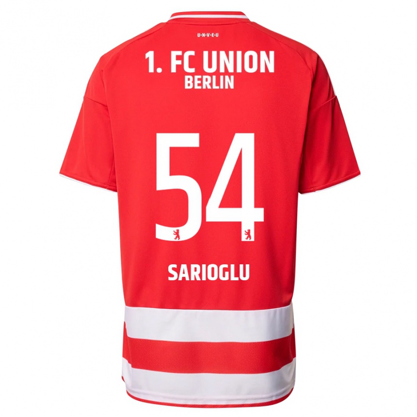 נשים כדורגל Defne Sarıoğlu #54 אדום לבן ג'רזי ביתית 2025/26
