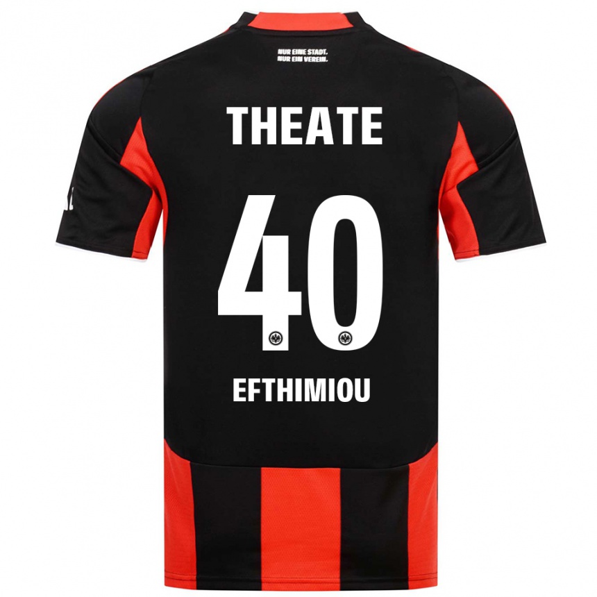 נשים כדורגל Sissis Efthimiou #40 שחור אדום ג'רזי ביתית 2025/26