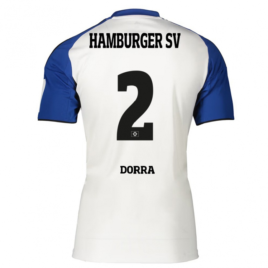 נשים כדורגל Raphael Dorra #2 לבן כחול ג'רזי ביתית 2025/26
