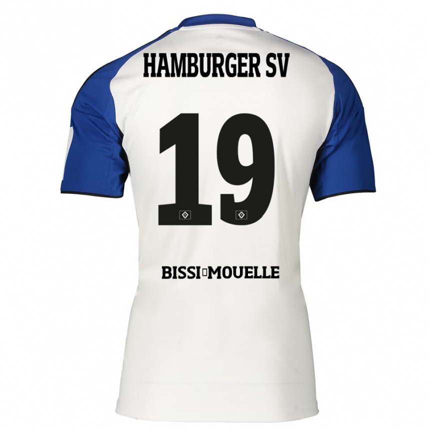 נשים כדורגל Jason Bissi-Mouelle #19 לבן כחול ג'רזי ביתית 2025/26