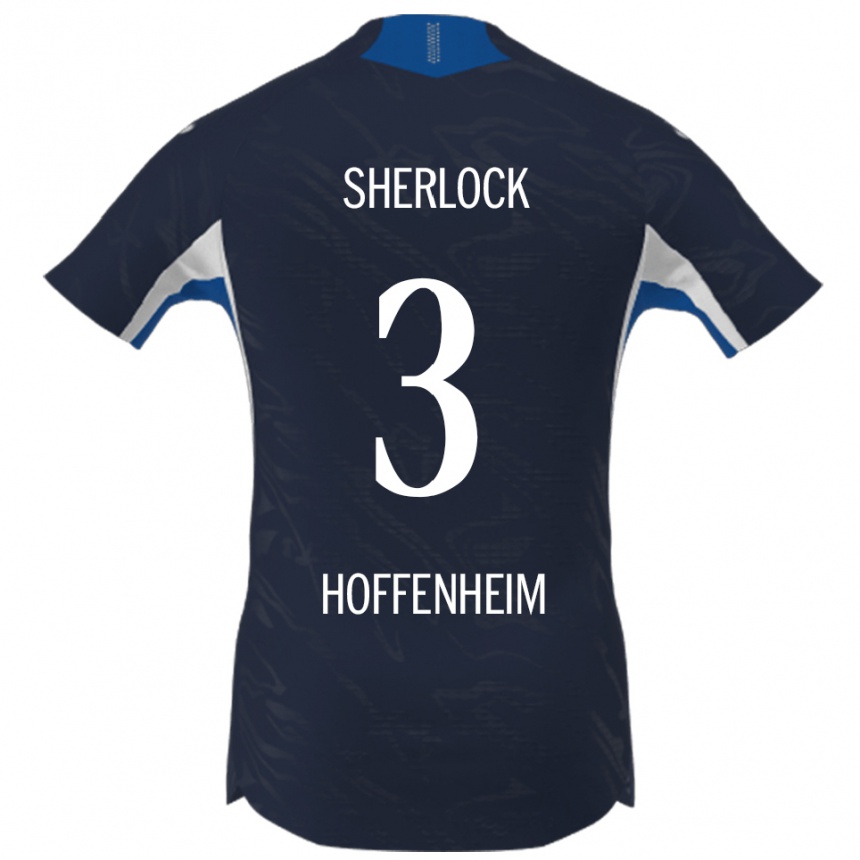נשים כדורגל Finn Sherlock #3 נייבי לבן ג'רזי ביתית 2025/26