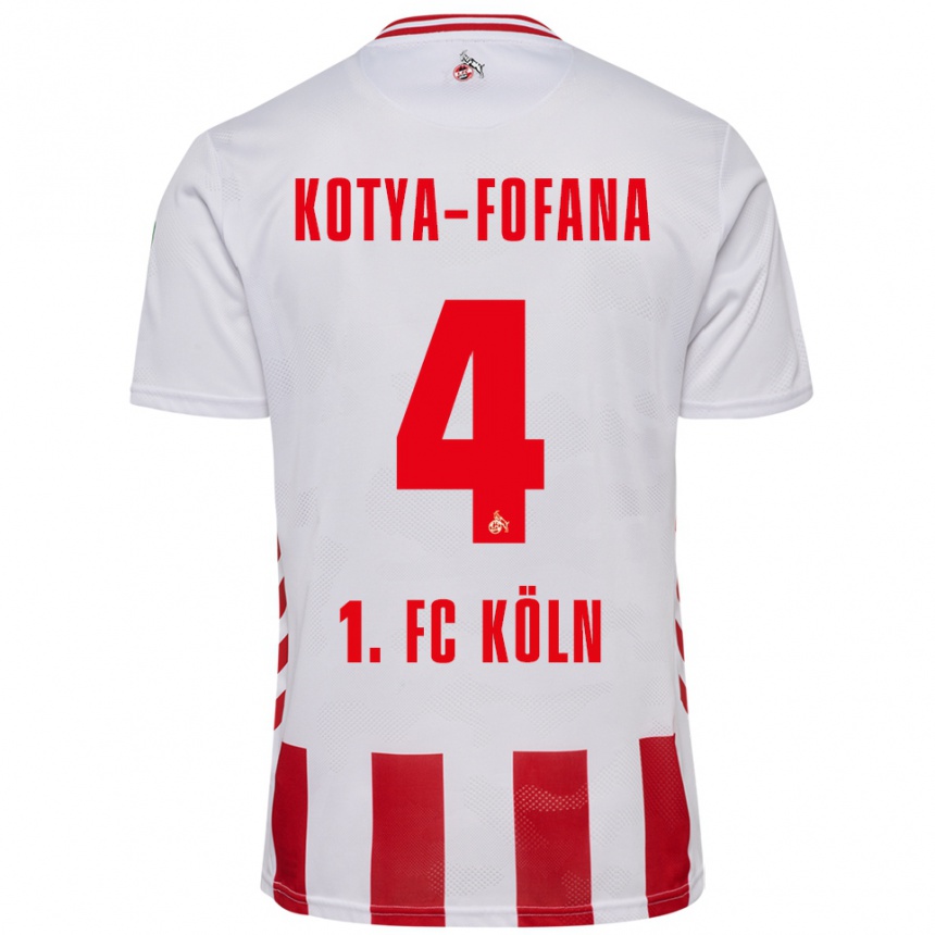 נשים כדורגל Assad Kotya-Fofana #4 לבן אדום ג'רזי ביתית 2025/26