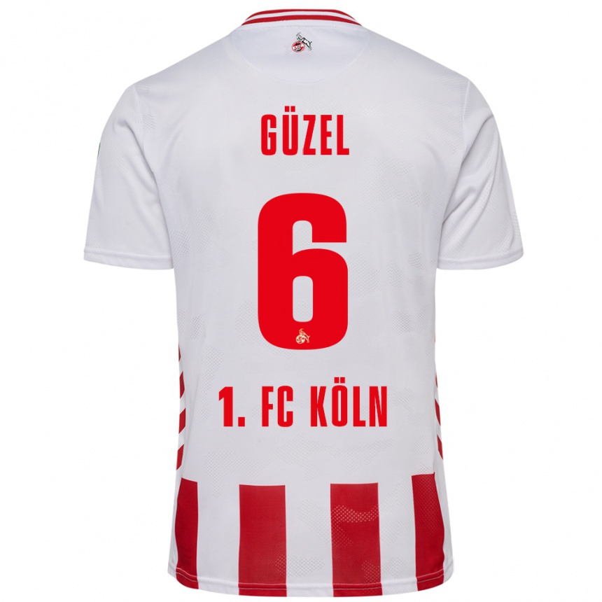 נשים כדורגל Arian Güzel #6 לבן אדום ג'רזי ביתית 2025/26