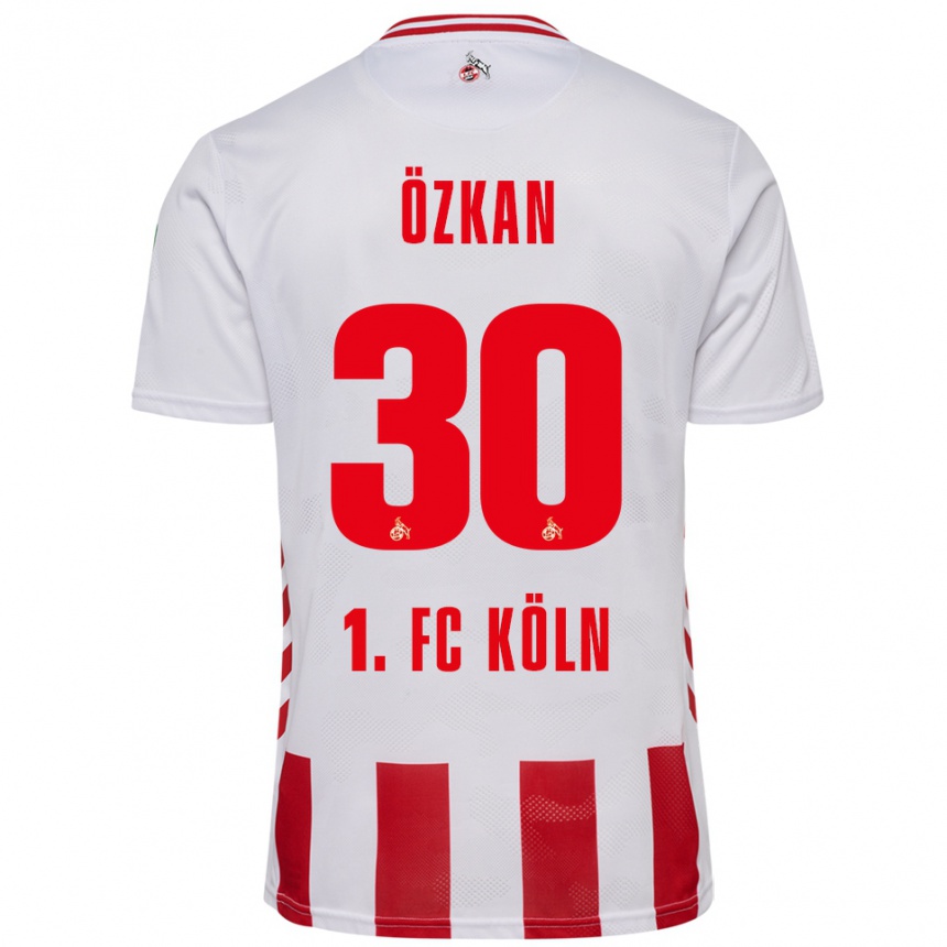 נשים כדורגל מיקאיל אוזקאן #30 לבן אדום ג'רזי ביתית 2025/26 נשים כדורגל מיקאיל אוזקאן #30 לבן אדום ג'רזי ביתית 2025/26