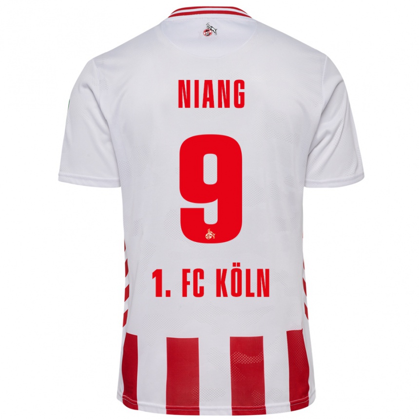 נשים כדורגל יוסופה ניאנג #9 לבן אדום ג'רזי ביתית 2025/26