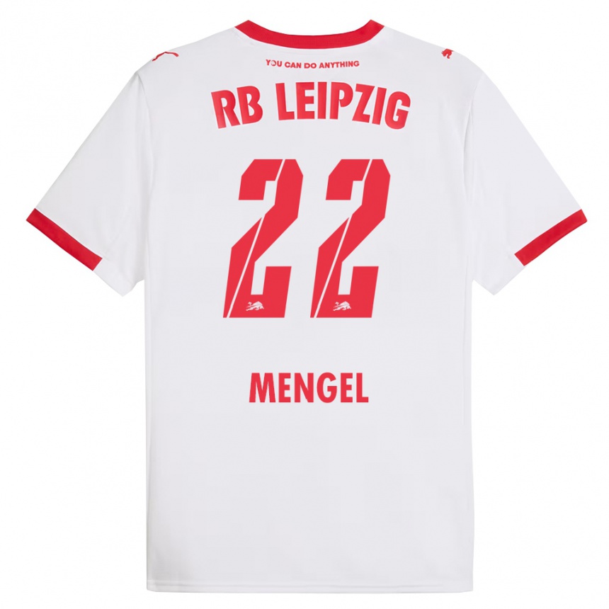 נשים כדורגל Luca Mengel #22 לבן אדום ג'רזי ביתית 2025/26