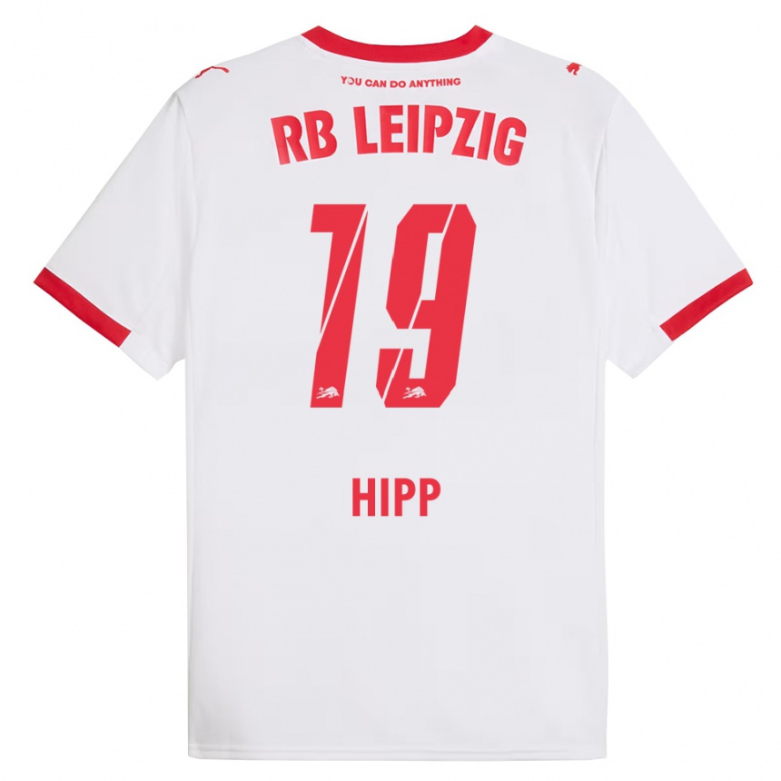 נשים כדורגל ג'ני היפ #19 לבן אדום ג'רזי ביתית 2025/26