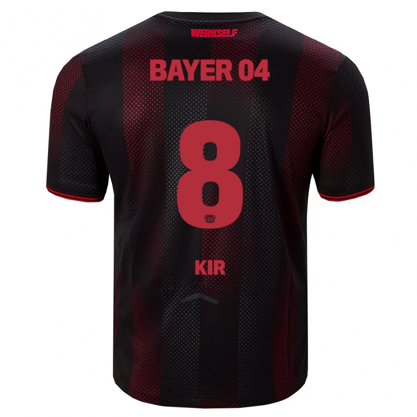 נשים כדורגל Burak Kir #8 שחור אדום ג'רזי ביתית 2025/26
