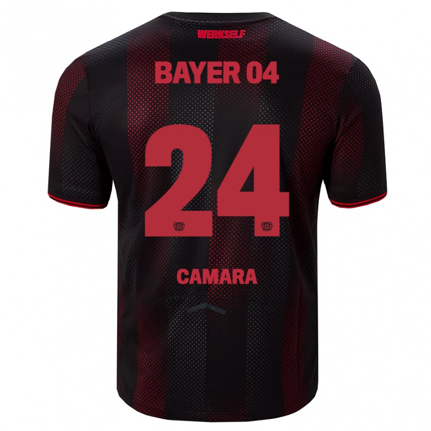 נשים כדורגל Nourdine Camara #24 שחור אדום ג'רזי ביתית 2025/26