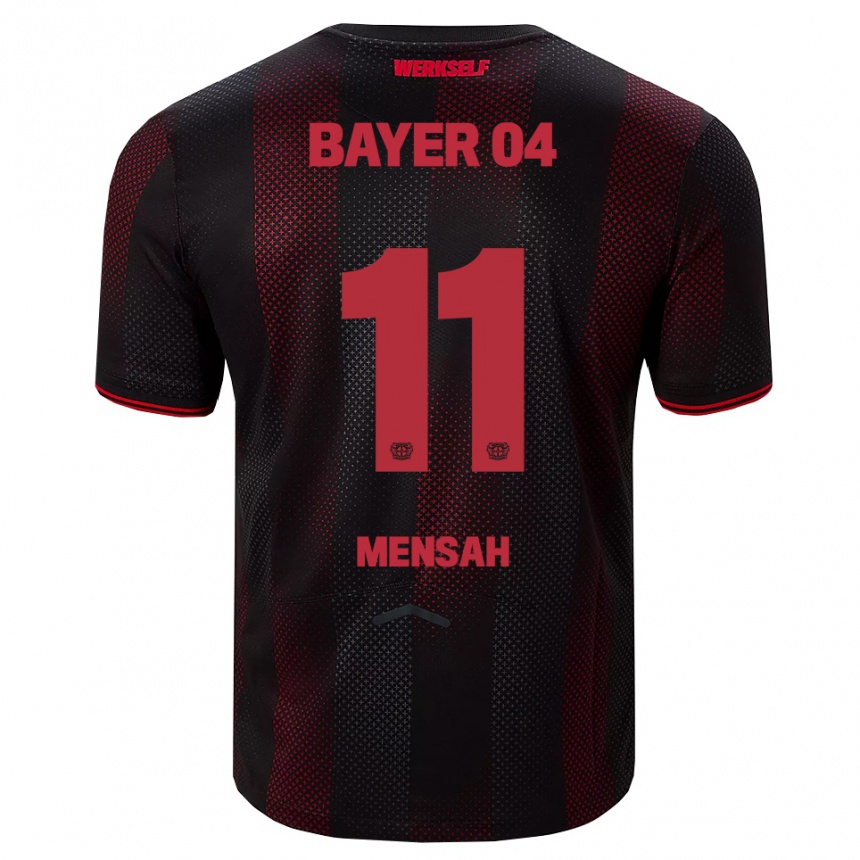נשים כדורגל Jeremiah Mensah #11 שחור אדום ג'רזי ביתית 2025/26