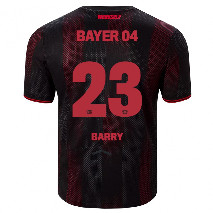 נשים כדורגל Alpha Barry #23 שחור אדום ג'רזי ביתית 2025/26