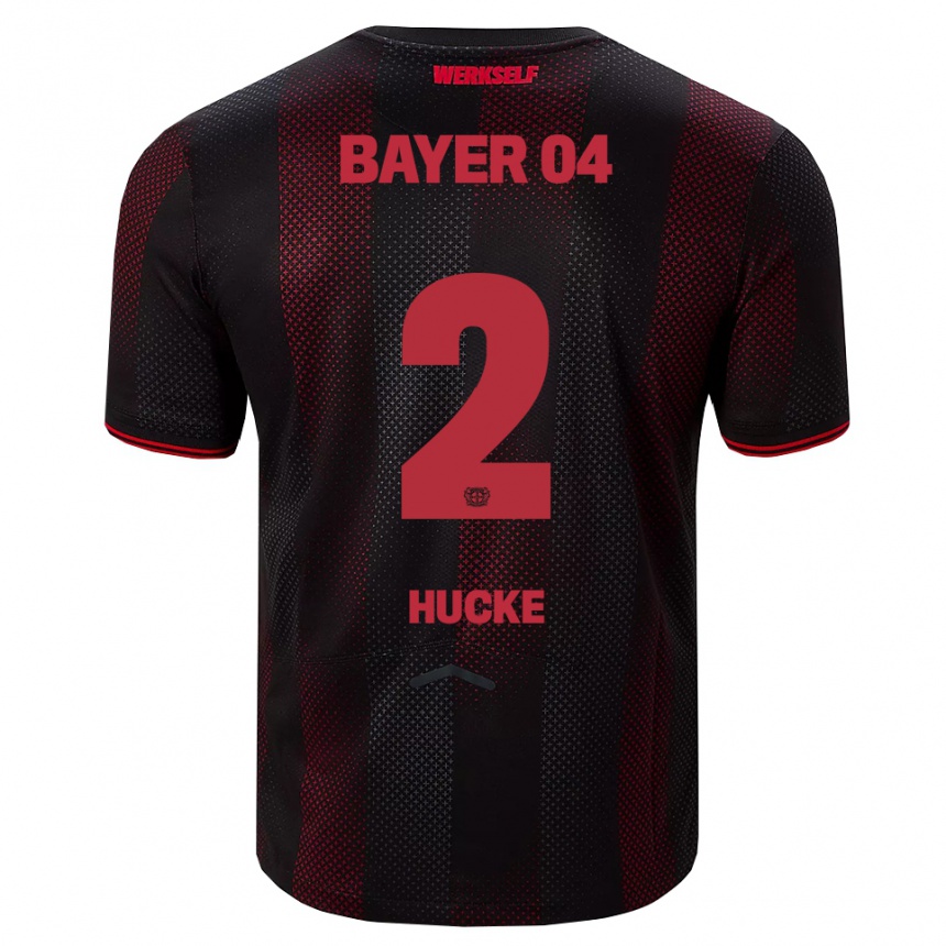 נשים כדורגל Luan Hucke #2 שחור אדום ג'רזי ביתית 2025/26