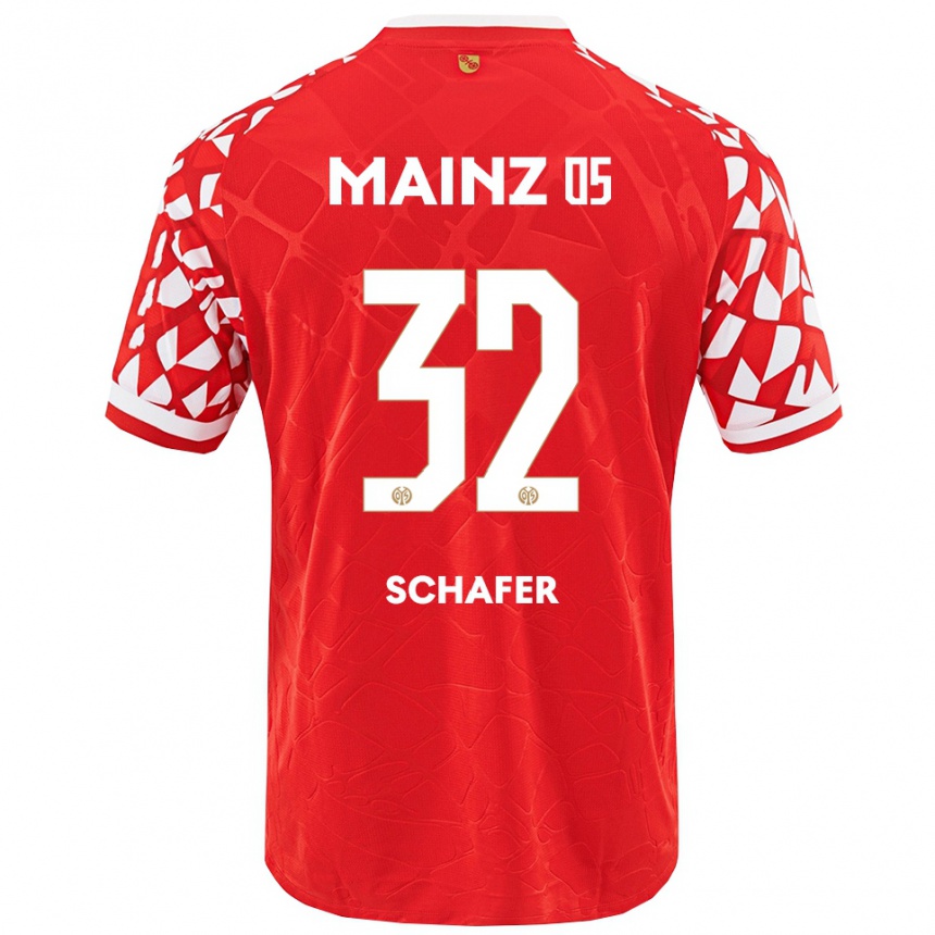 נשים כדורגל Ann-Christin Schäfer #32 אדום לבן ג'רזי ביתית 2025/26