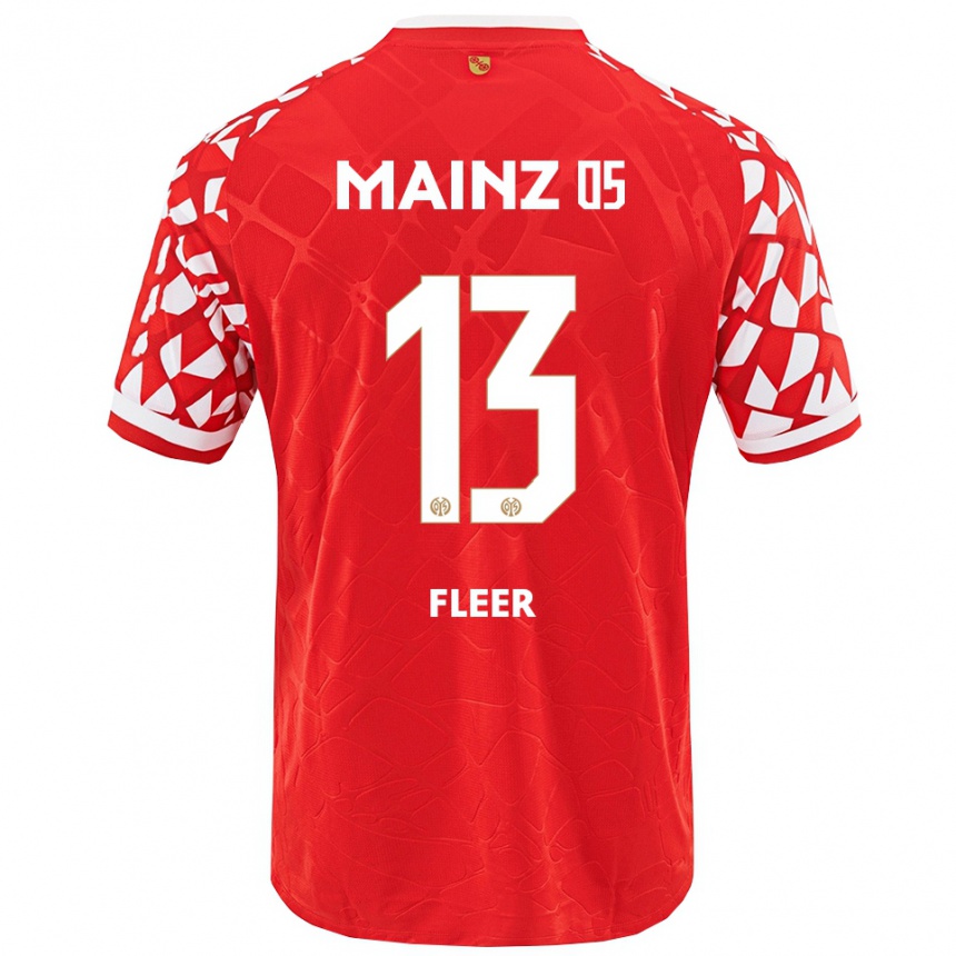 נשים כדורגל מאטיס פליר #13 אדום לבן ג'רזי ביתית 2025/26