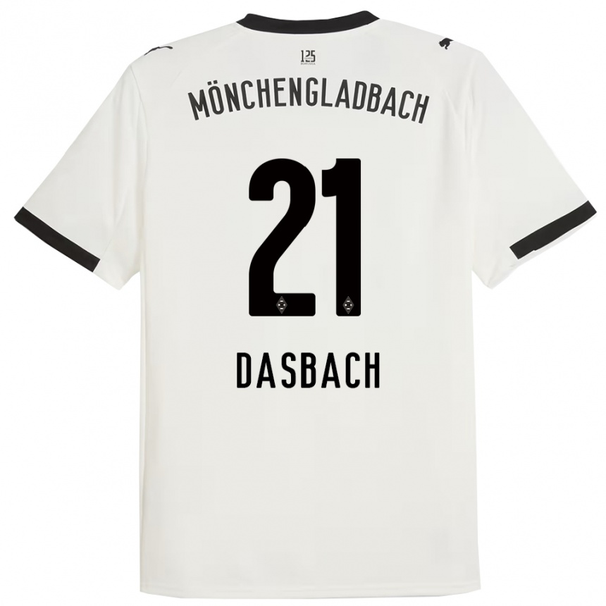 נשים כדורגל יאניק דייוויד דסבאך #21 לבן שחור ג'רזי ביתית 2025/26