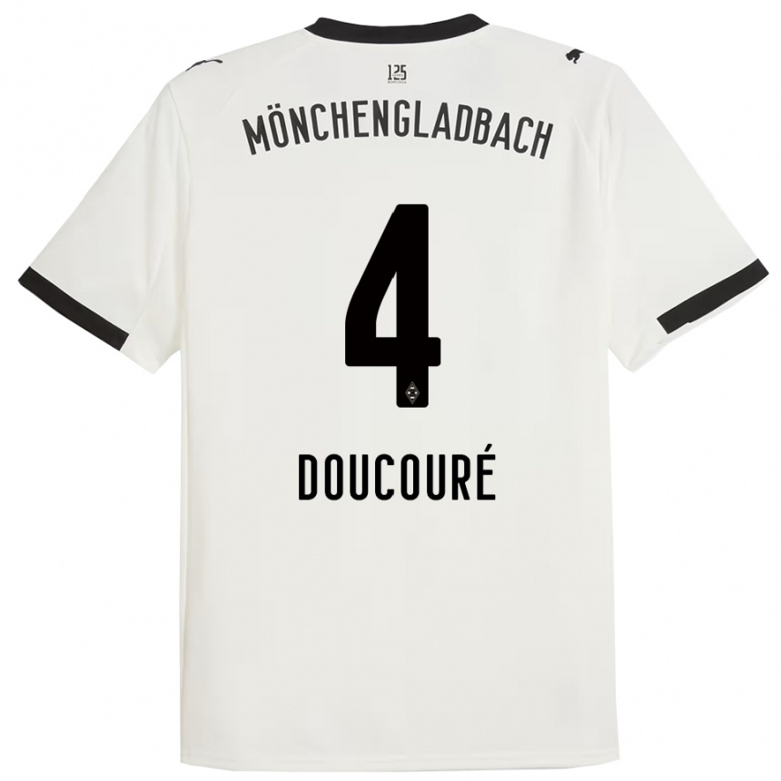 נשים כדורגל ממאדו דוקורה #4 לבן שחור ג'רזי ביתית 2025/26