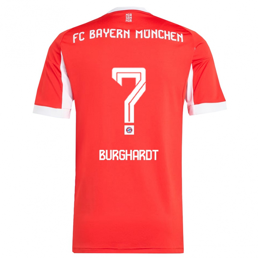 נשים כדורגל Piet Burghardt #0 אדום לבן ג'רזי ביתית 2025/26