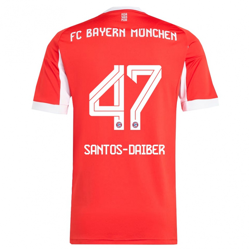נשים כדורגל David Santos-Daiber #47 אדום לבן ג'רזי ביתית 2025/26