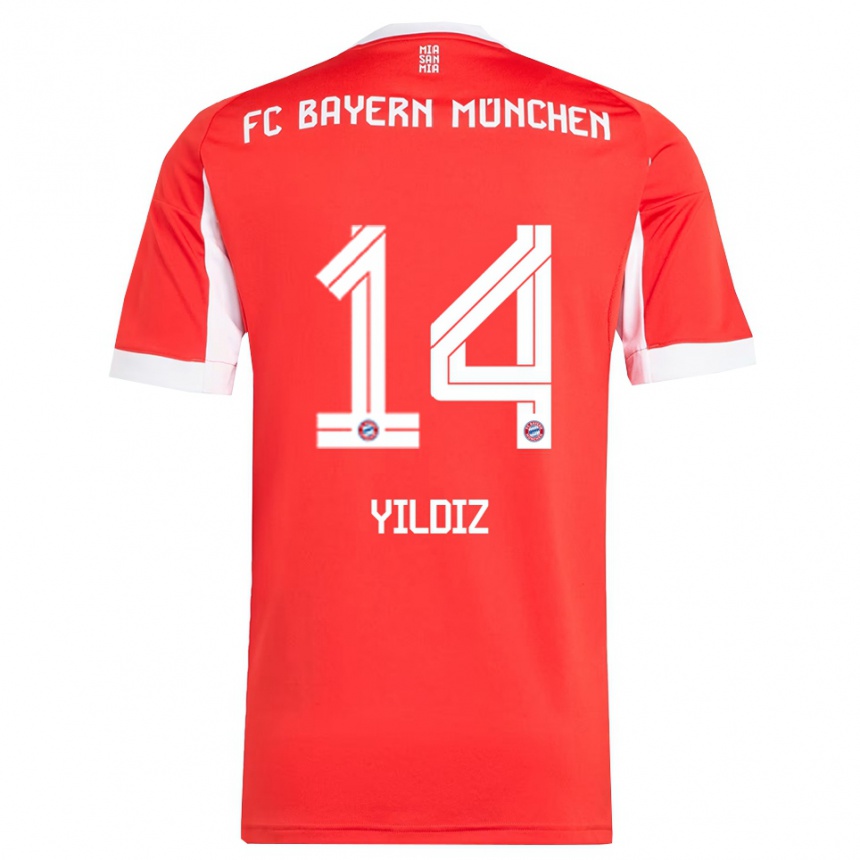 נשים כדורגל Veis Yildiz #14 אדום לבן ג'רזי ביתית 2025/26