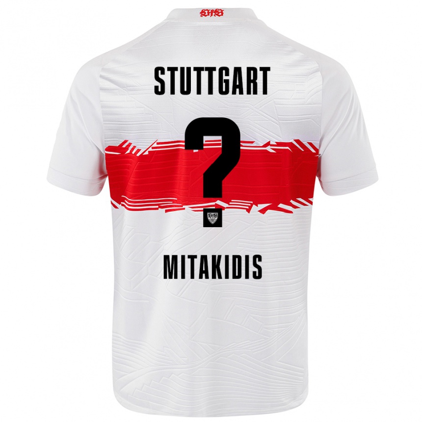 נשים כדורגל דימיטריוס מיטקידיס #0 לבן אדום ג'רזי ביתית 2025/26