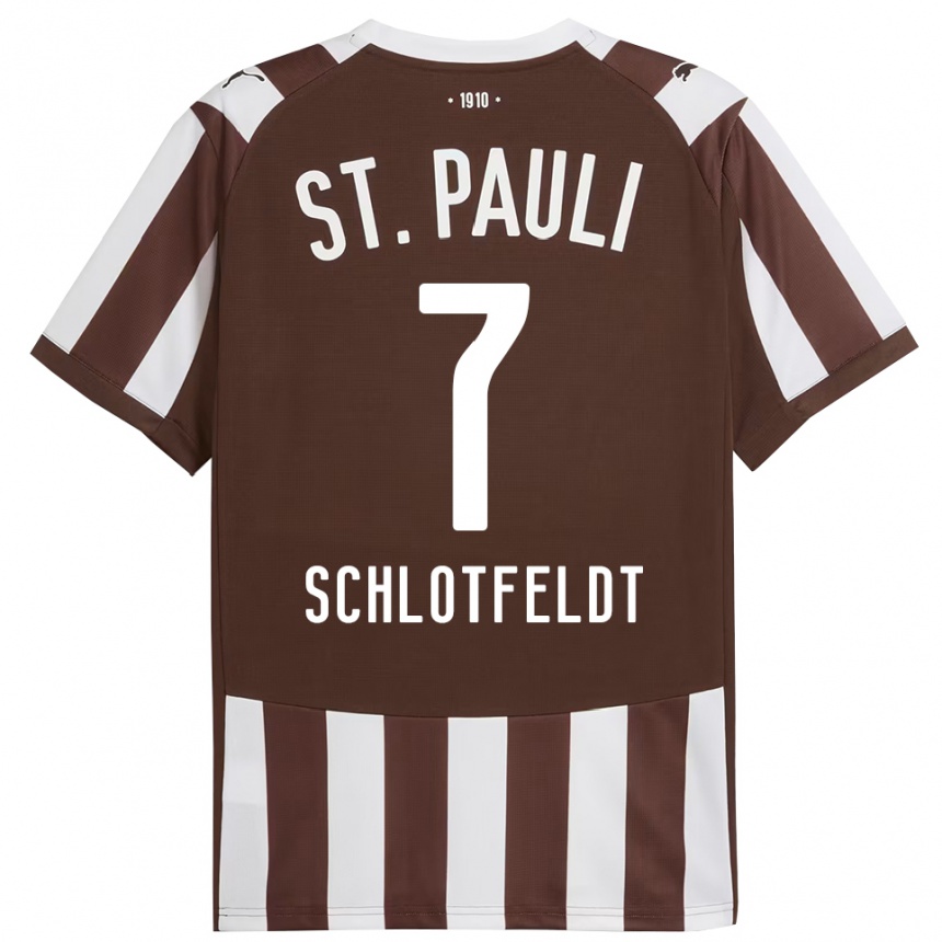 נשים כדורגל Tim Schlotfeldt #7 קפה לבן ג'רזי ביתית 2025/26