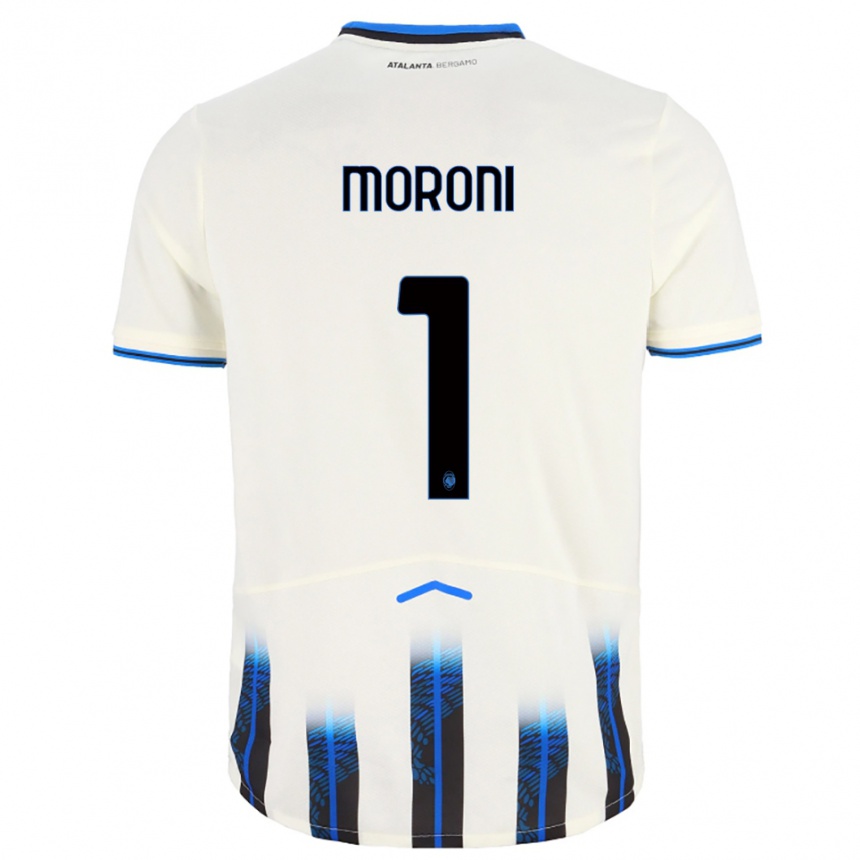 נשים כדורגל Tommaso Moroni #1 לבן כחול הרחק ג'רזי 2025/26