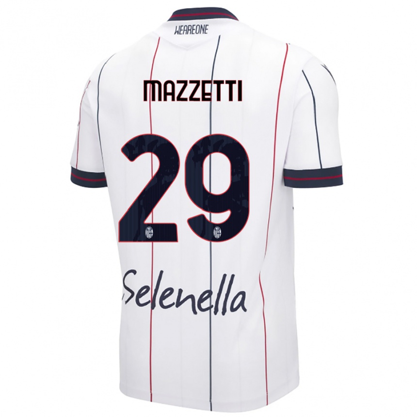 נשים כדורגל Gabriele Mazzetti #29 לבן כחול מלכותי הרחק ג'רזי 2025/26