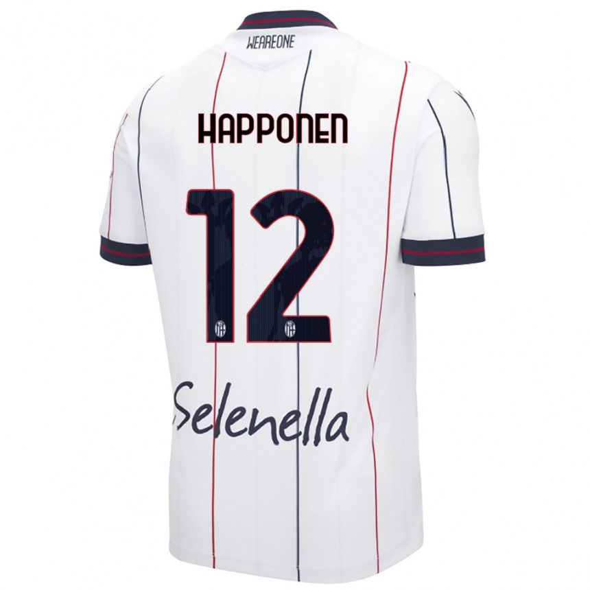 נשים כדורגל Ukko Happonen #12 לבן כחול מלכותי הרחק ג'רזי 2025/26