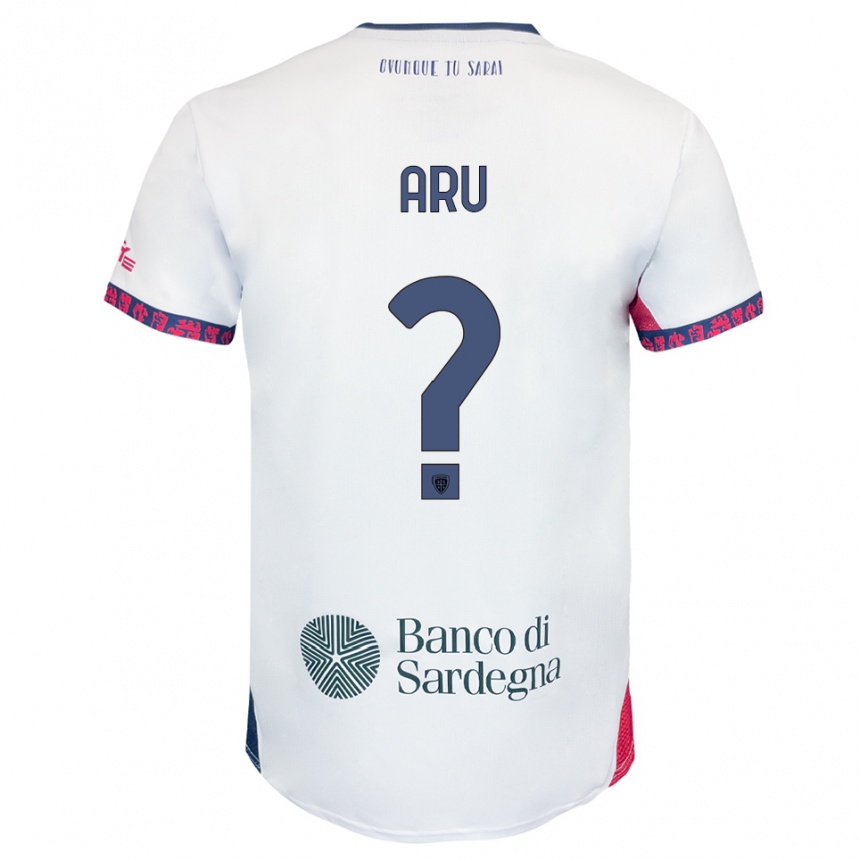 נשים כדורגל Riccardo Aru #0 לבן נייבי אדום הרחק ג'רזי 2025/26