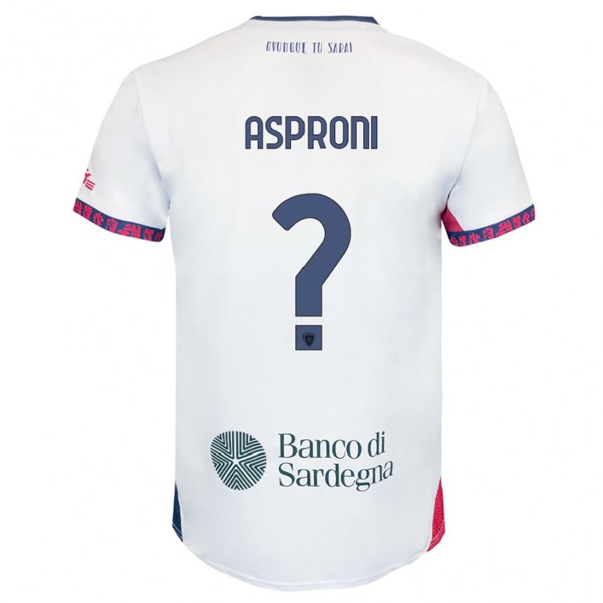 נשים כדורגל Luca Asproni #0 לבן נייבי אדום הרחק ג'רזי 2025/26