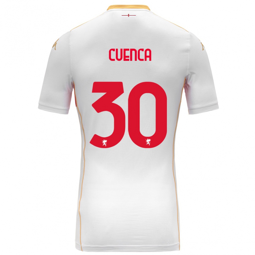 נשים כדורגל הוגו קואנקה #30 לבן אדום הרחק ג'רזי 2025/26