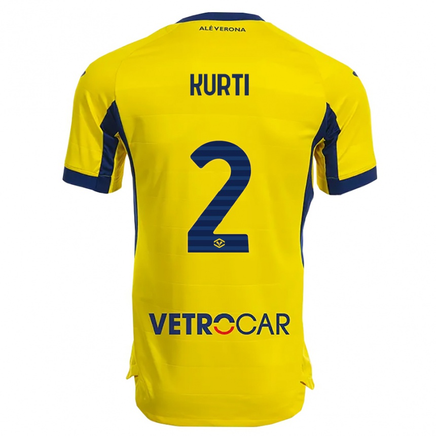 נשים כדורגל Adi Kurti #2 צהוב נייבי הרחק ג'רזי 2025/26
