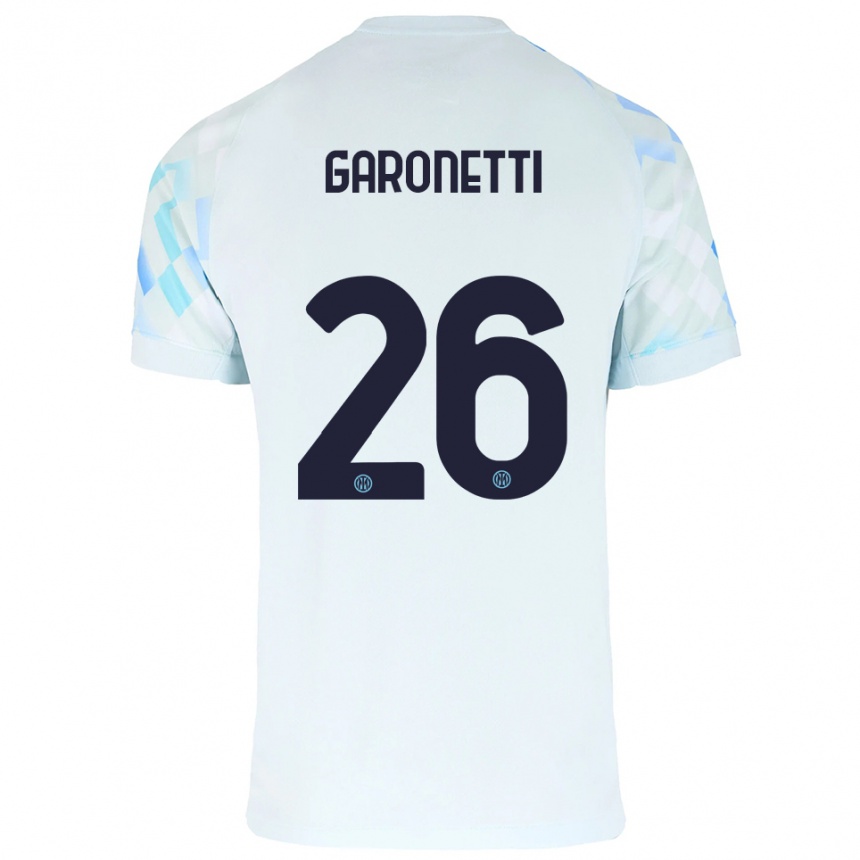 נשים כדורגל Gabriele Garonetti #26 לבן כחול הרחק ג'רזי 2025/26