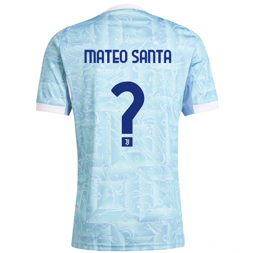 נשים כדורגל Mateo Santa Maria #0 תכלת צהוב הרחק ג'רזי 2025/26