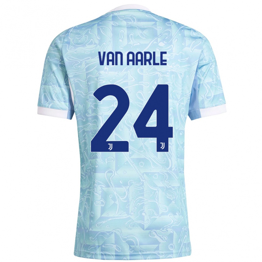 נשים כדורגל Shane Van Aarle #24 תכלת צהוב הרחק ג'רזי 2025/26