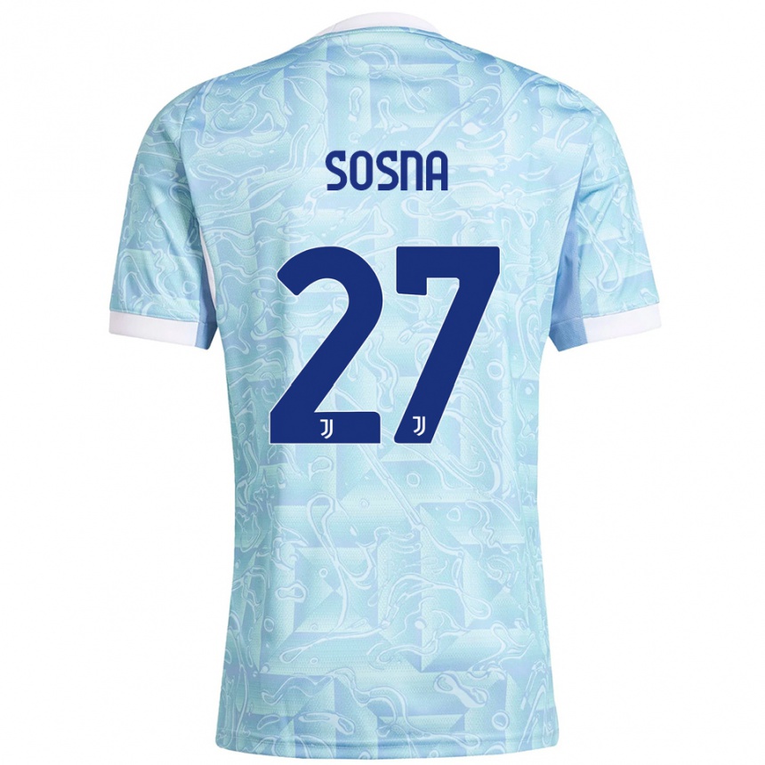 נשים כדורגל Adam Sosna #27 תכלת צהוב הרחק ג'רזי 2025/26
