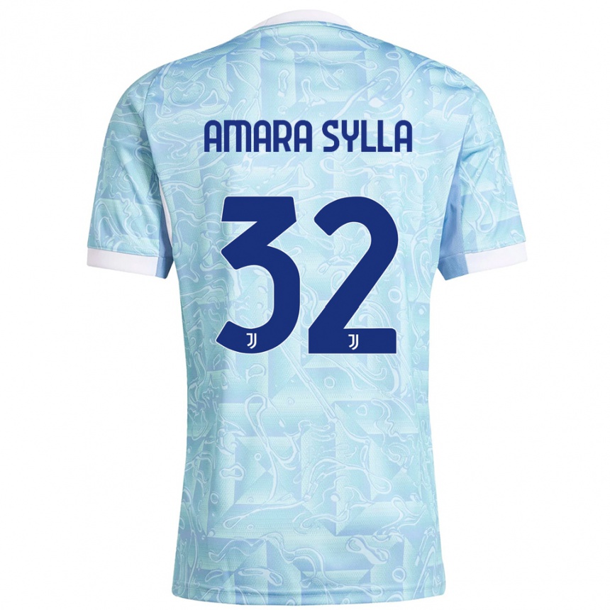 נשים כדורגל Idris Amara Sylla #32 תכלת צהוב הרחק ג'רזי 2025/26