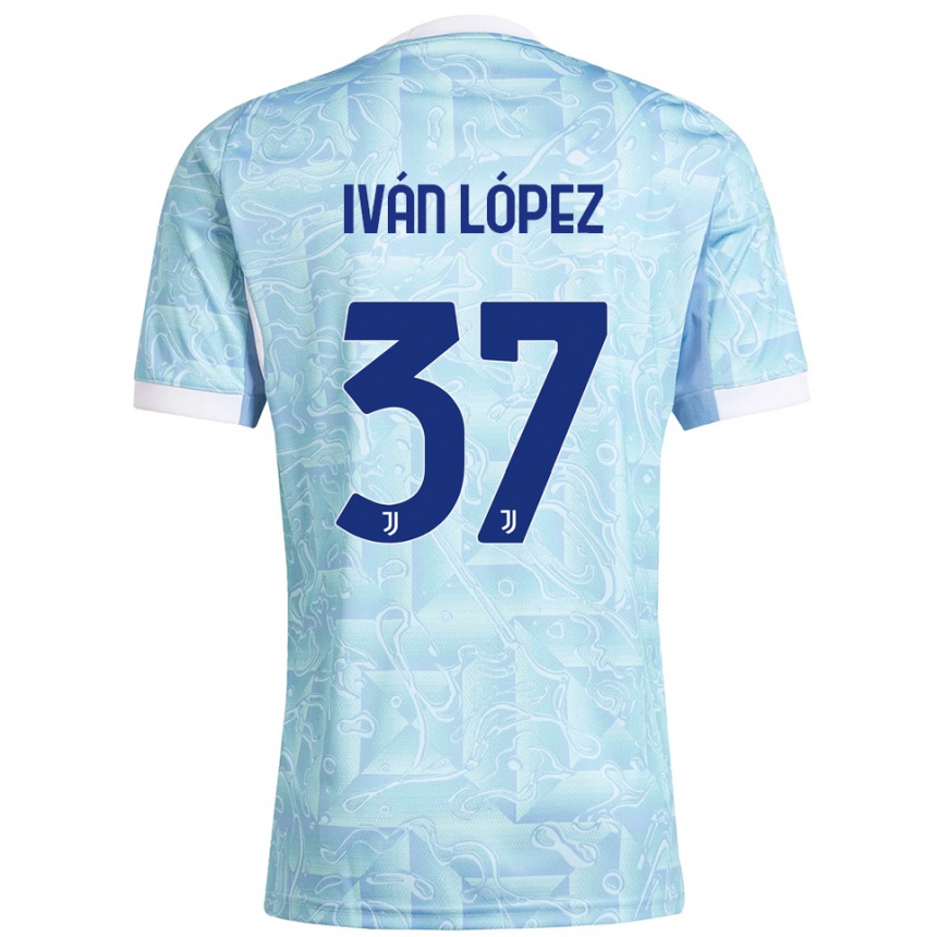 נשים כדורגל Ivan Lopez Comellas #37 תכלת צהוב הרחק ג'רזי 2025/26