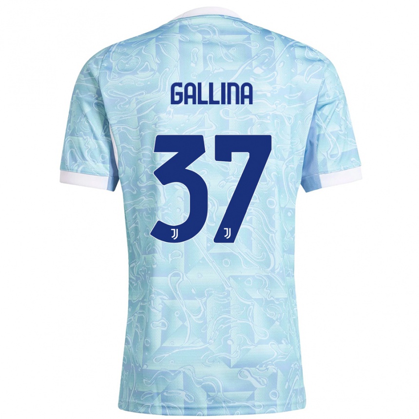 נשים כדורגל Arianna Gallina #37 תכלת צהוב הרחק ג'רזי 2025/26