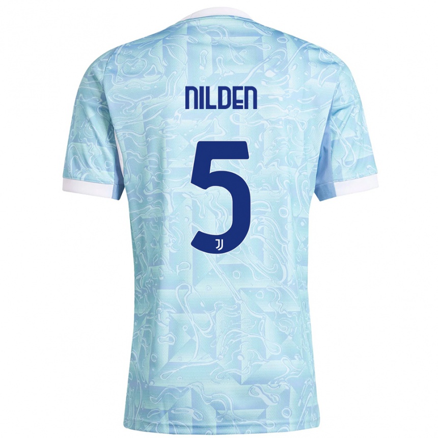 נשים כדורגל אמנדה נילדן #5 תכלת צהוב הרחק ג'רזי 2025/26