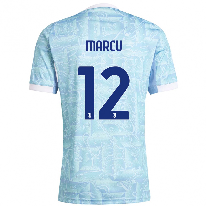 נשים כדורגל Alessio Marcu #12 תכלת צהוב הרחק ג'רזי 2025/26