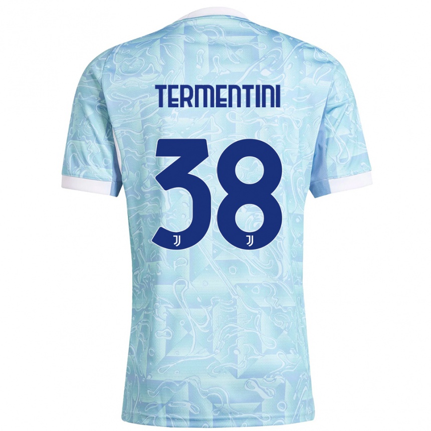 נשים כדורגל Giorgia Termentini #38 תכלת צהוב הרחק ג'רזי 2025/26