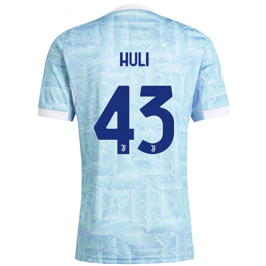 נשים כדורגל Raffaele Huli #43 תכלת צהוב הרחק ג'רזי 2025/26